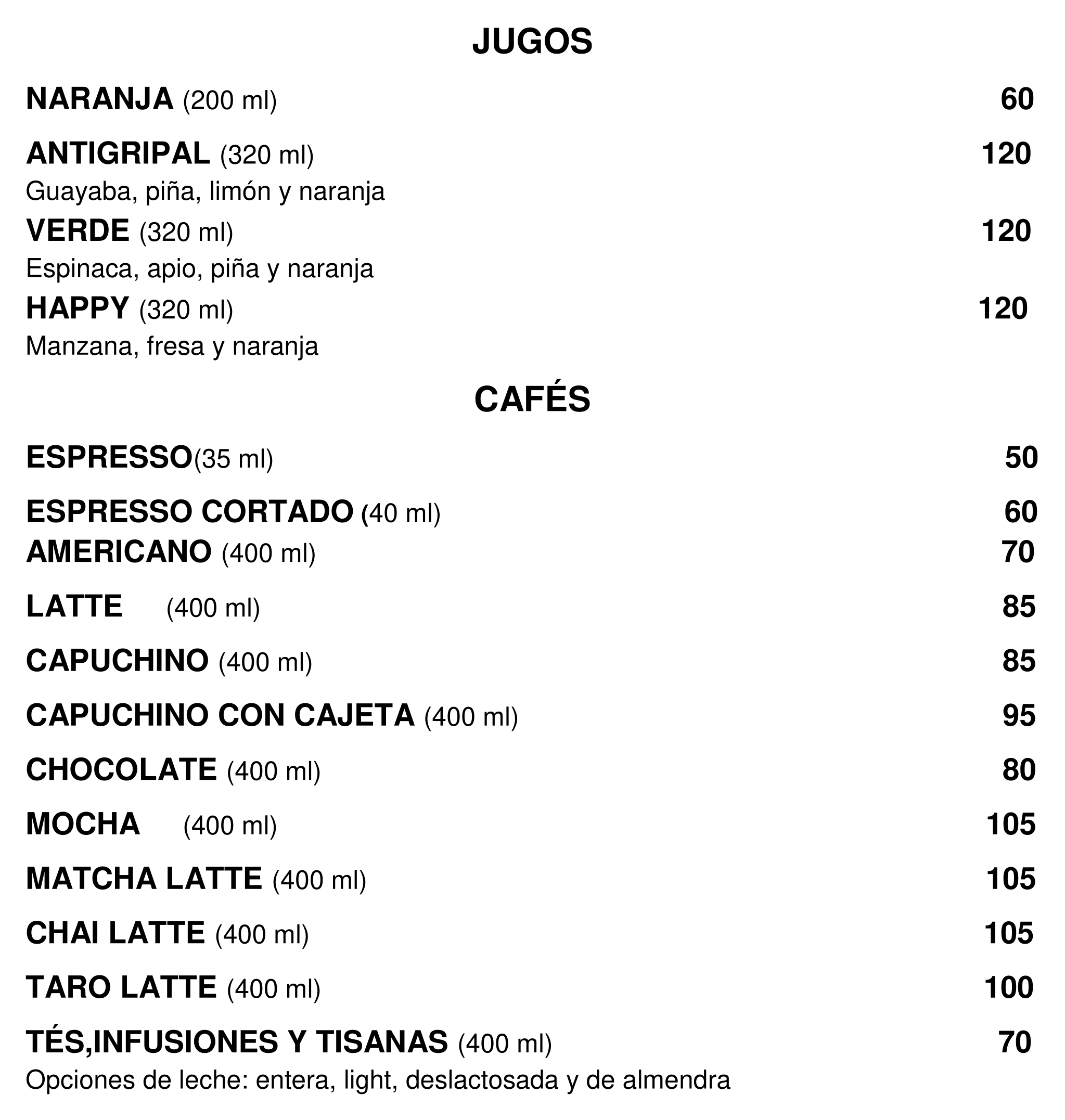 Bebidas