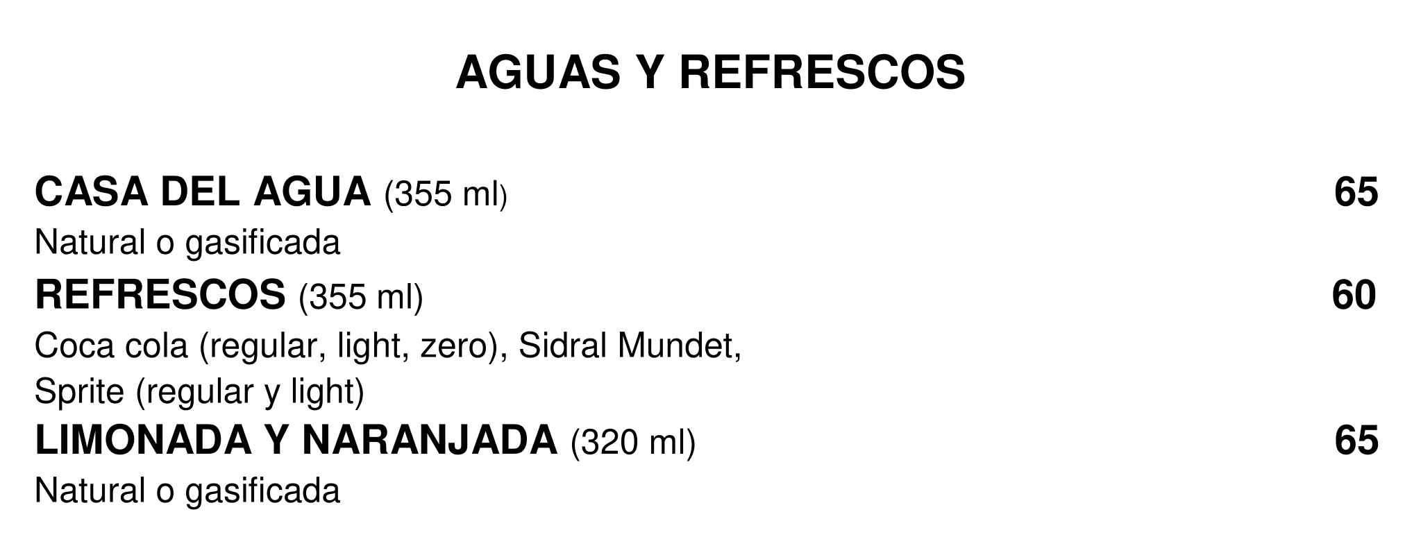 Bebidas