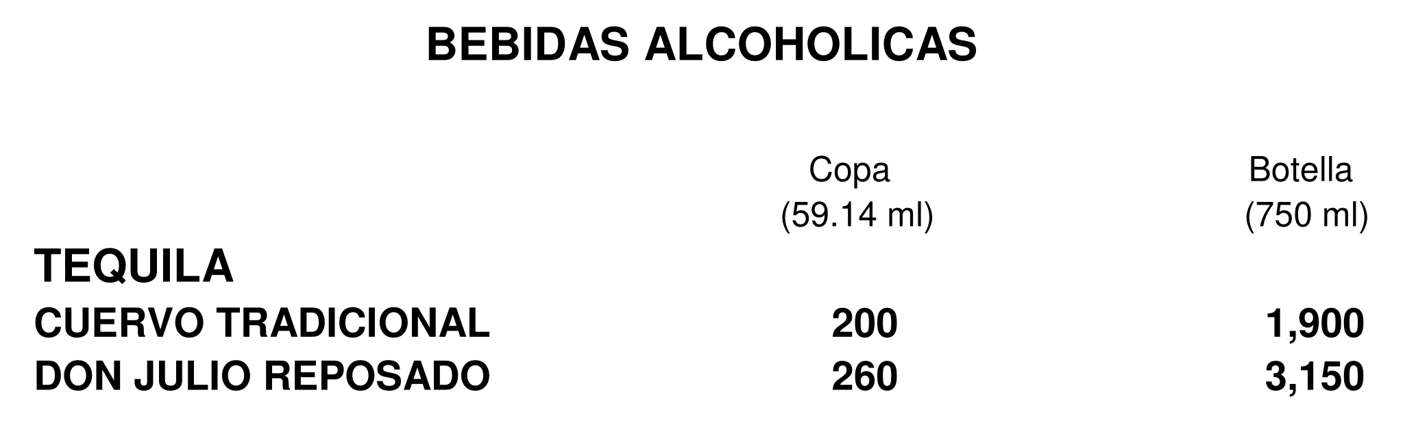 Bebidas