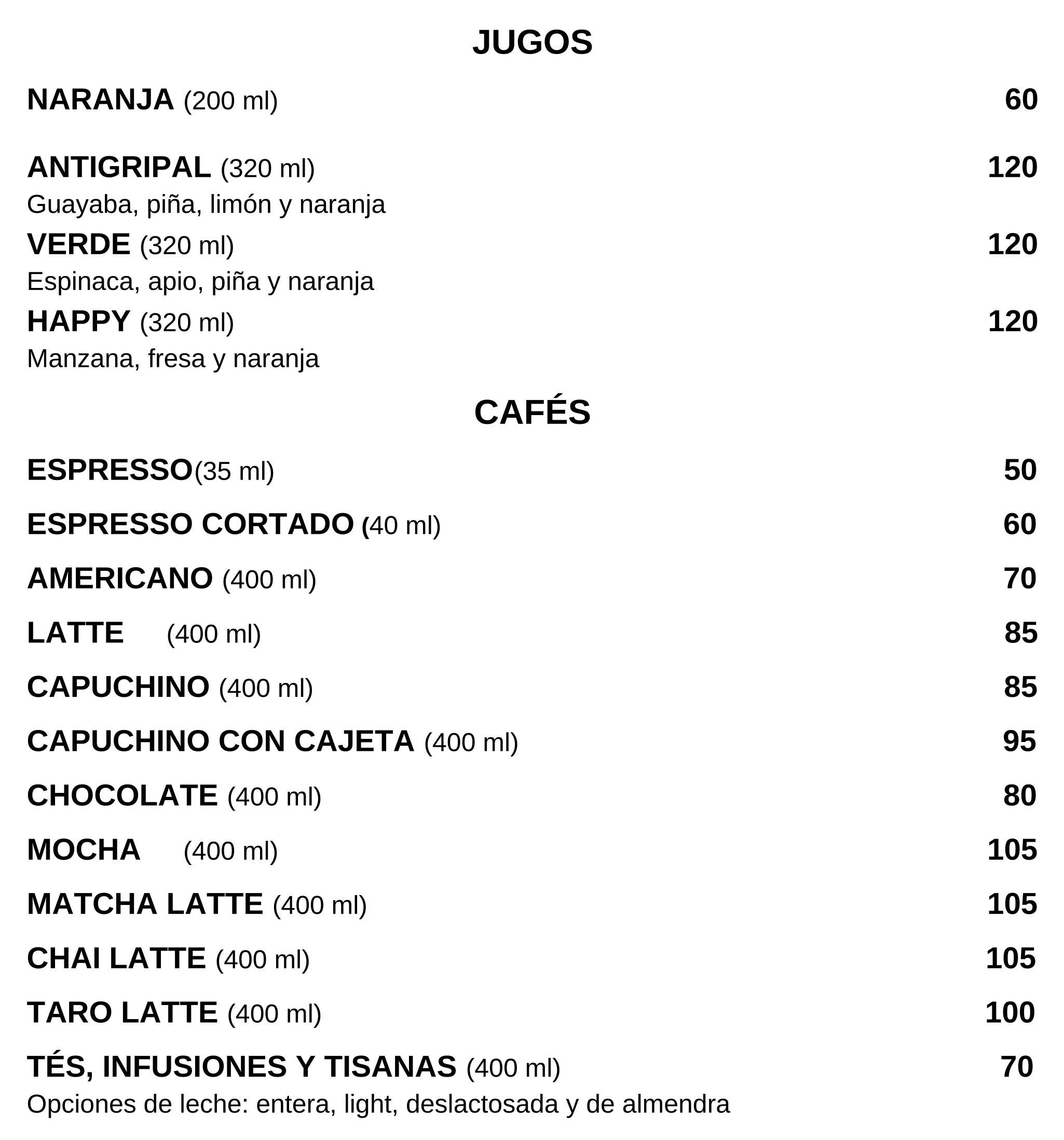 Bebidas