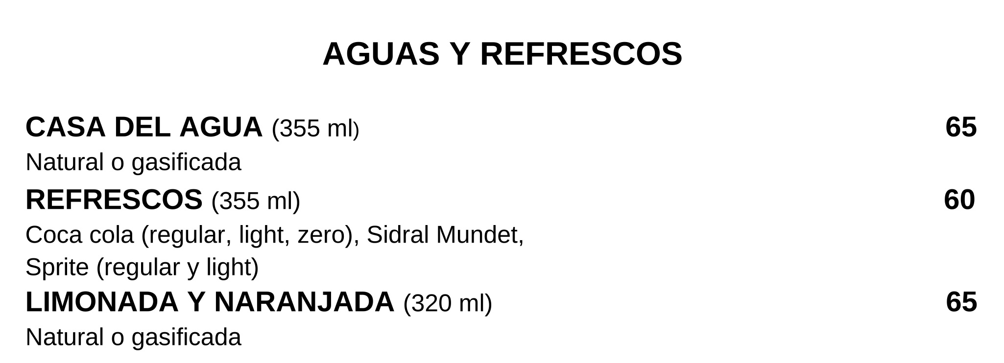 Bebidas