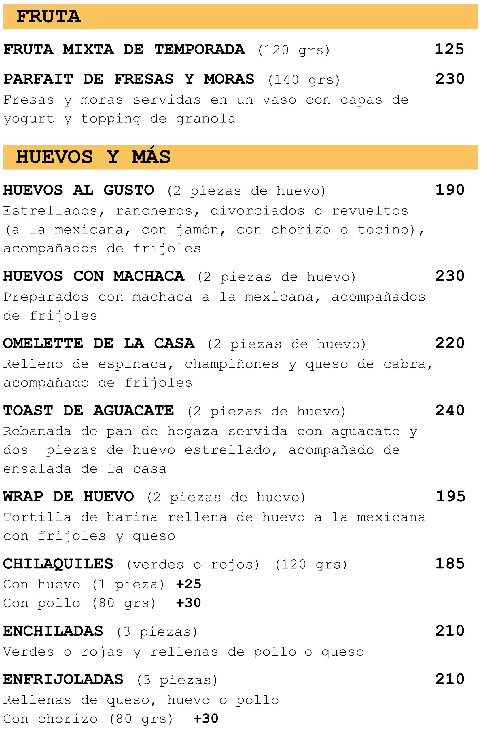 Desayunos