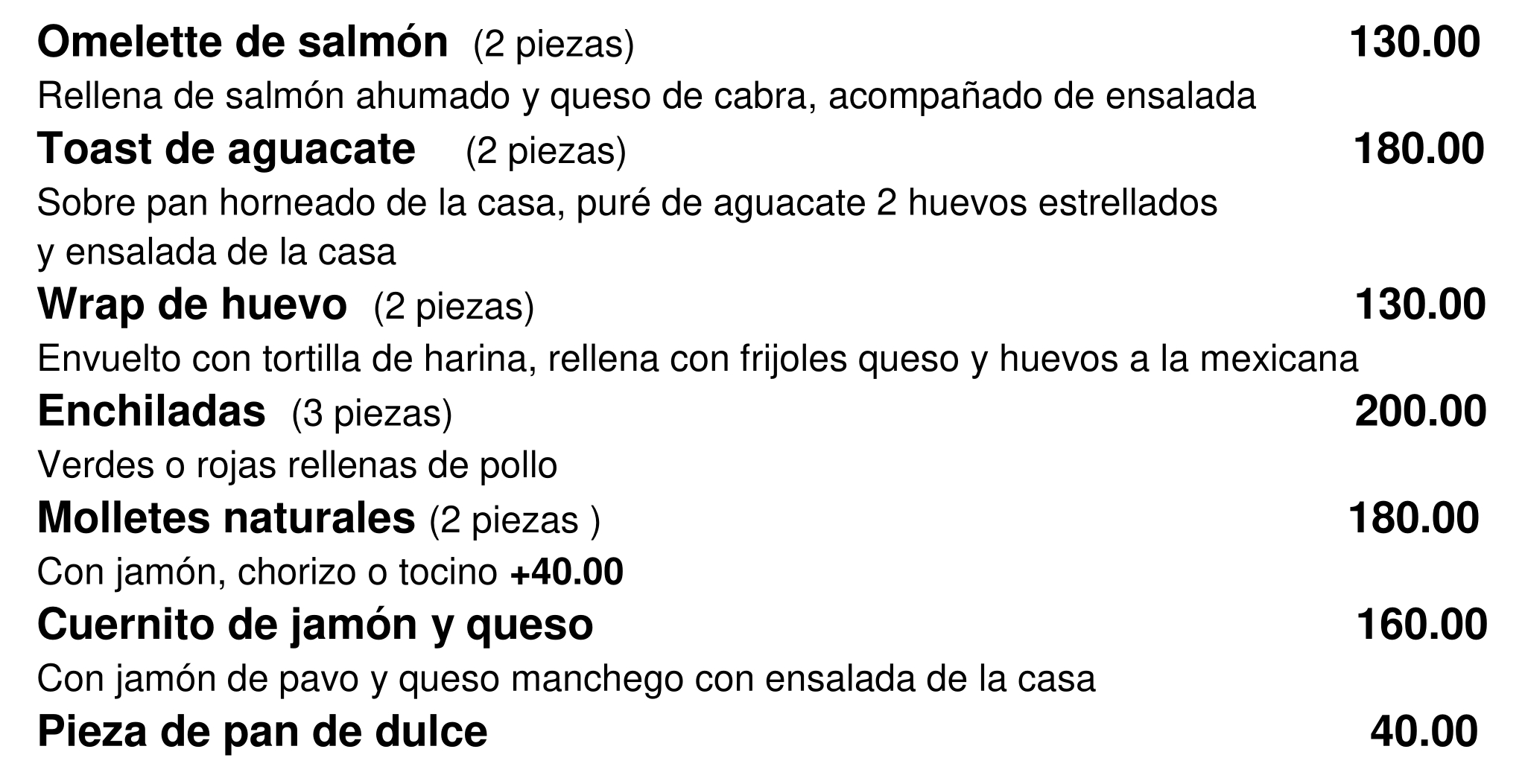 Desayunos