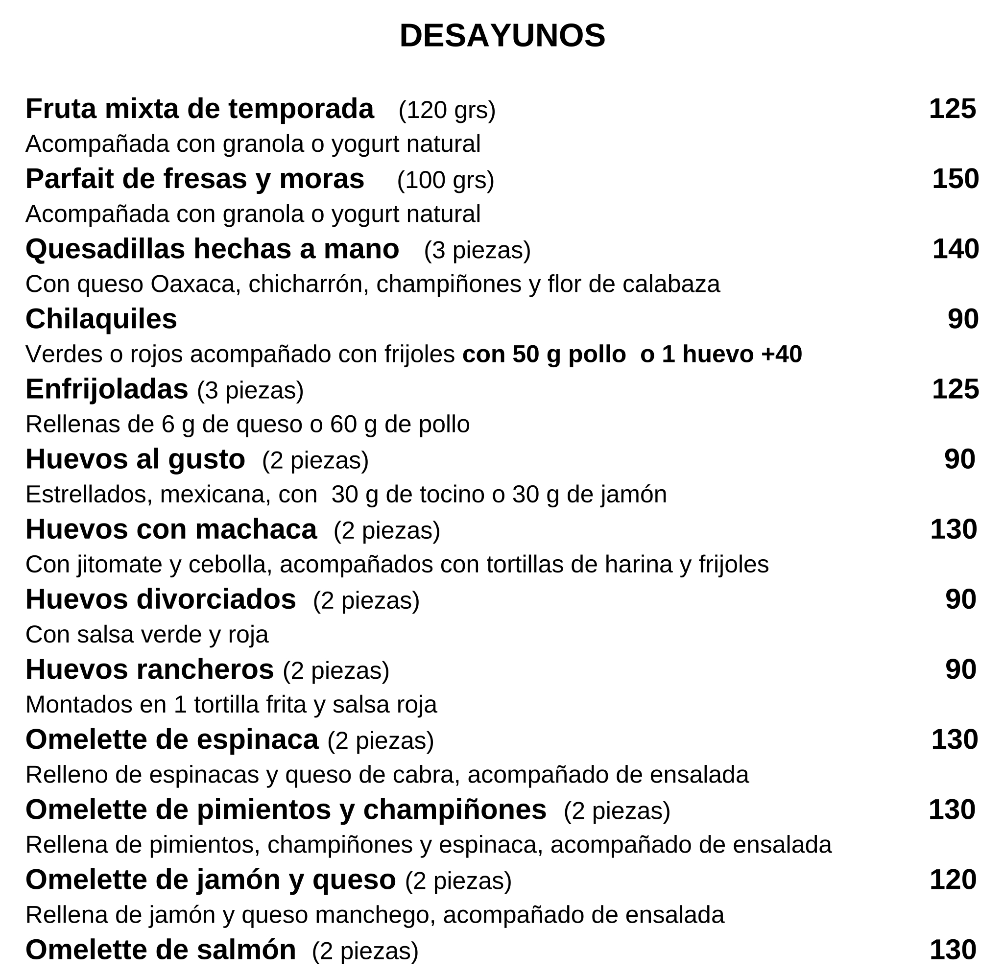 Desayunos