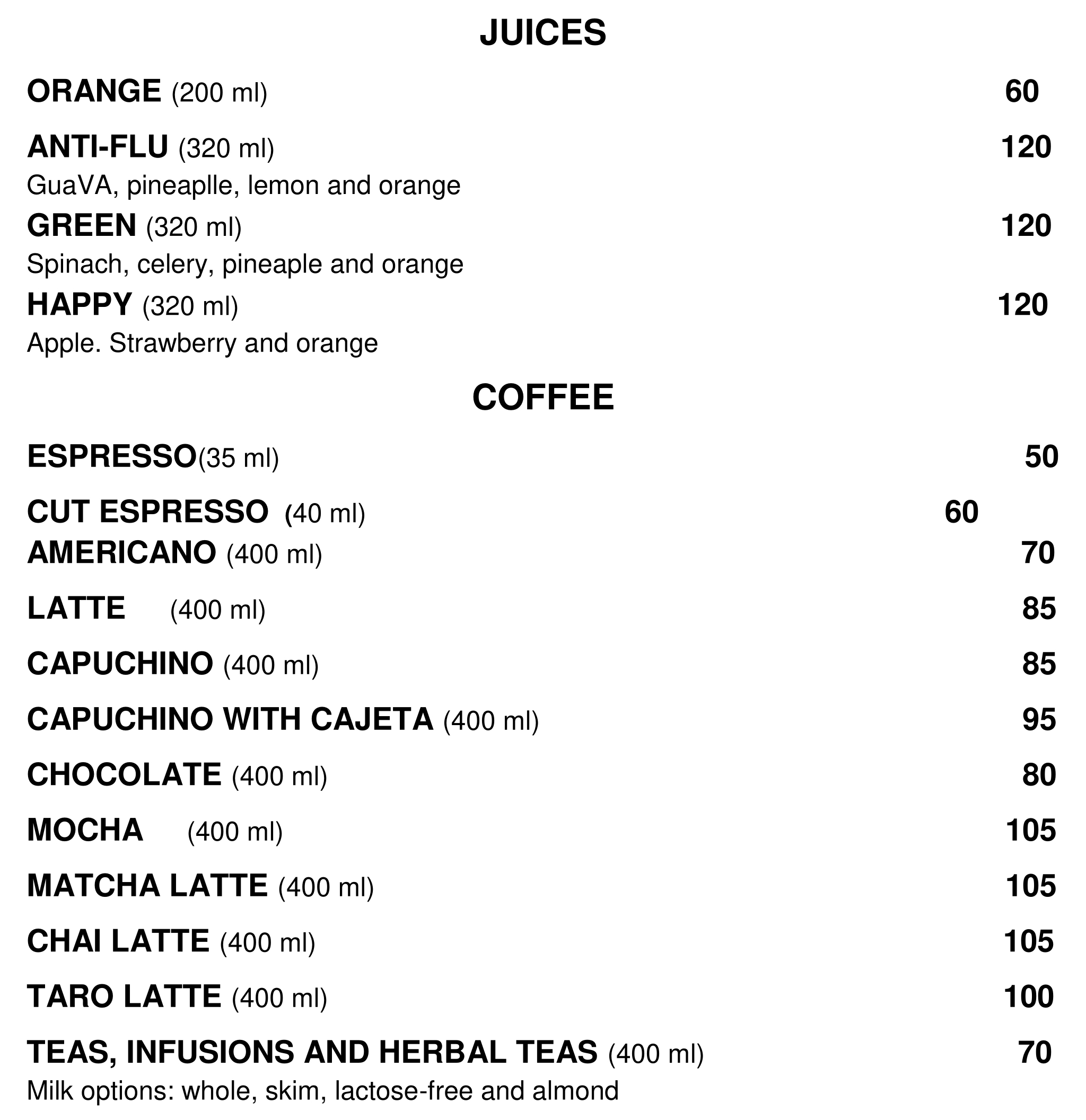 Drinks