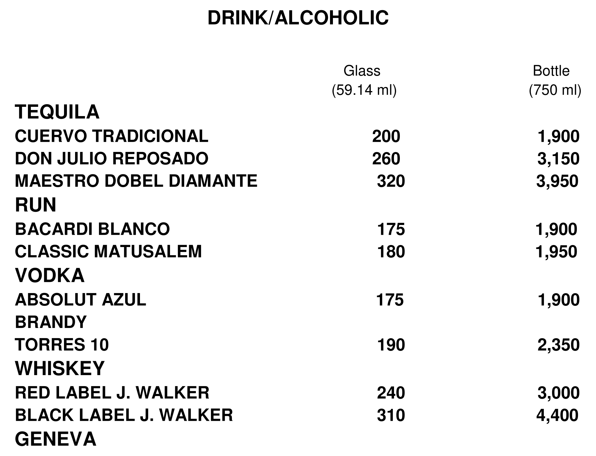 Drinks
