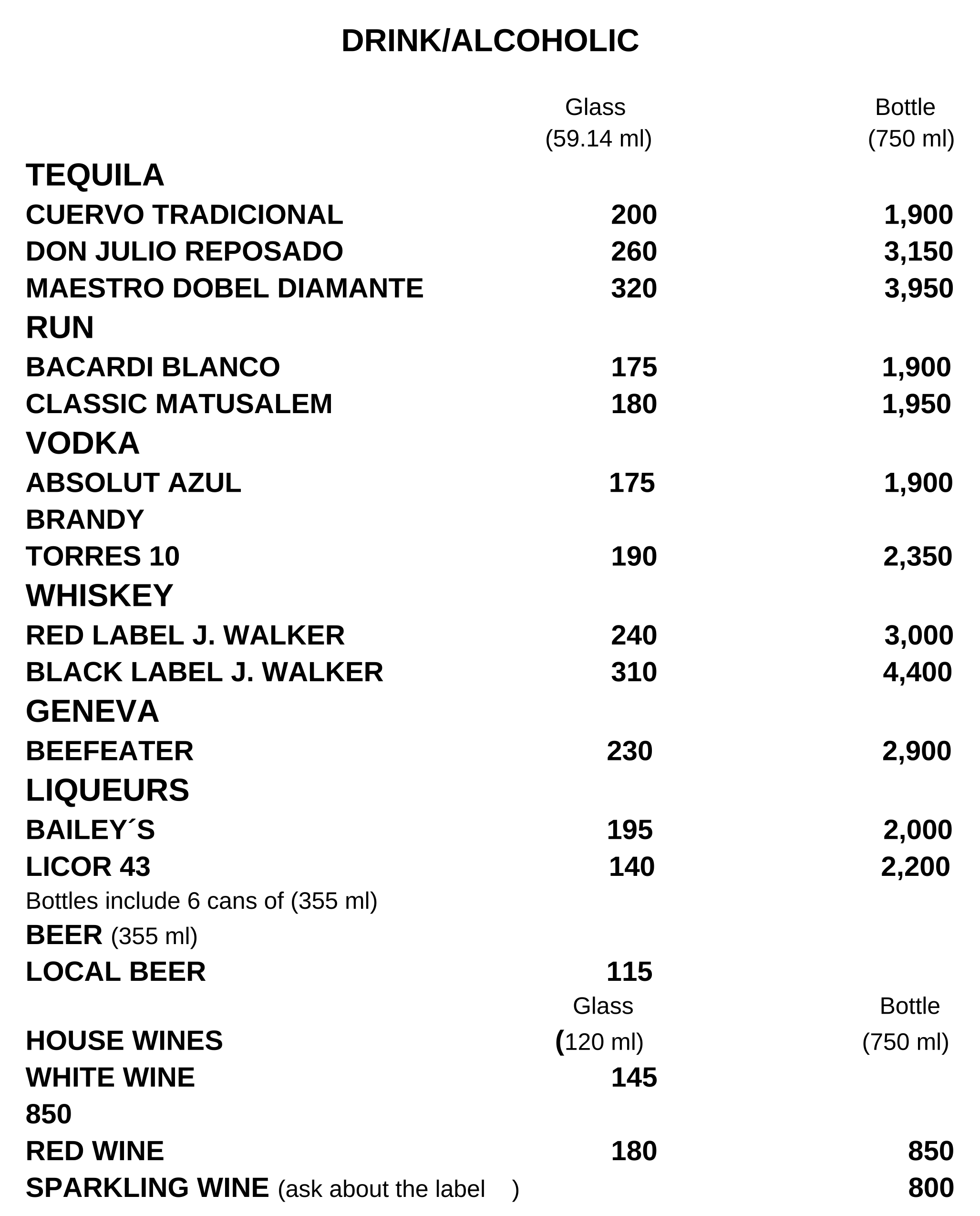 Drinks