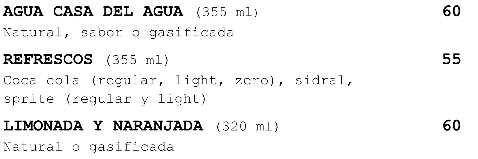 Bebidas