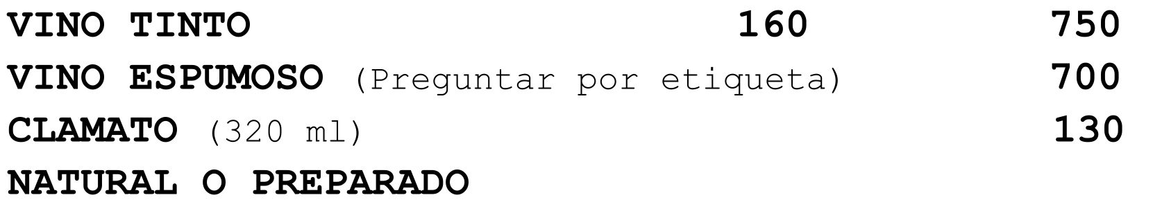 Bebidas