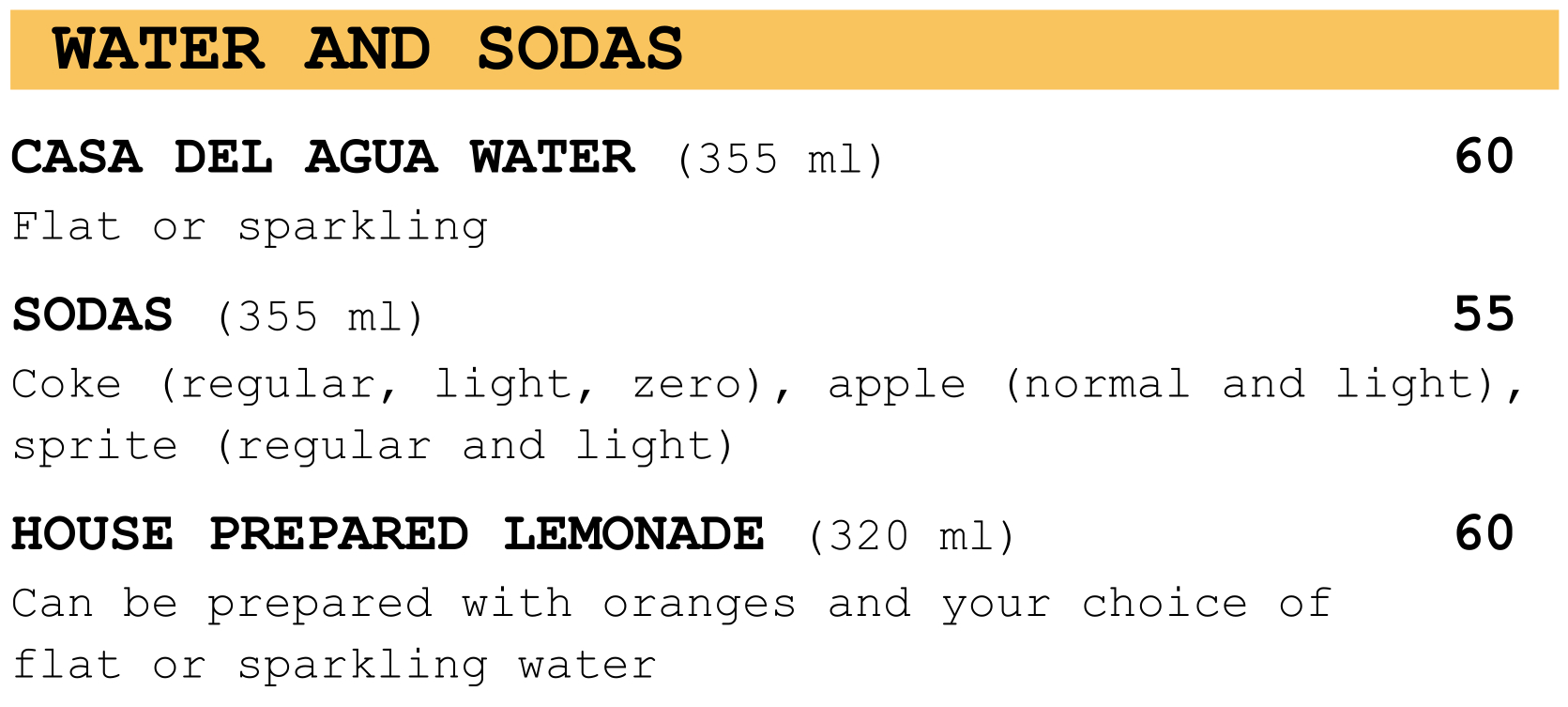 Drinks
